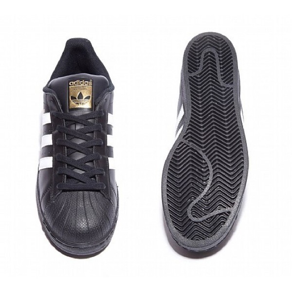 Neu Adidas Superstar Foundation Herren Schwarz Turnschuhe Auf Verkauf