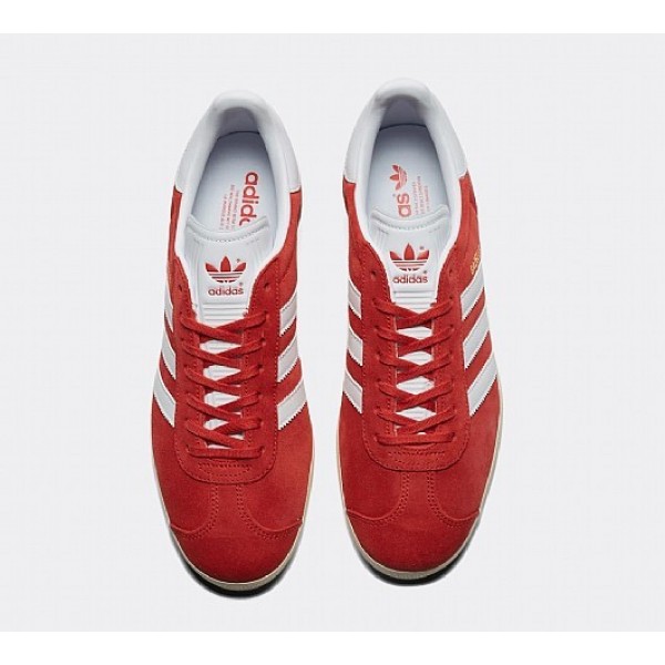 Neue Adidas Gazelle Herren Rot Turnschuhe Outlet